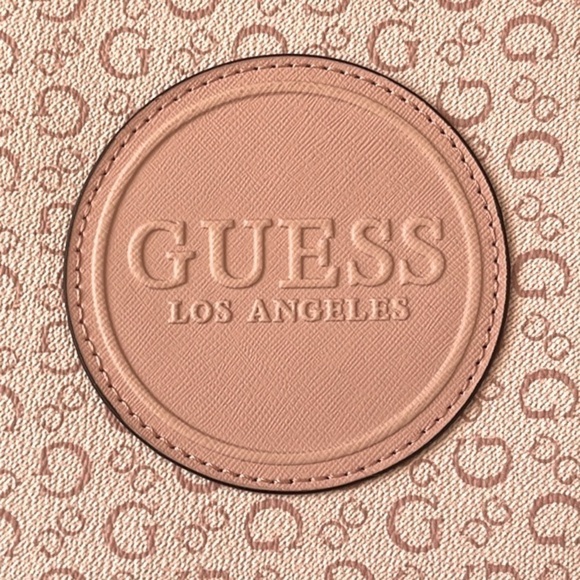 Brand New Guess Los Angeles Rose Pink Large Zippered Rothenberg Clutch Wristlet - Picture 2 of 13